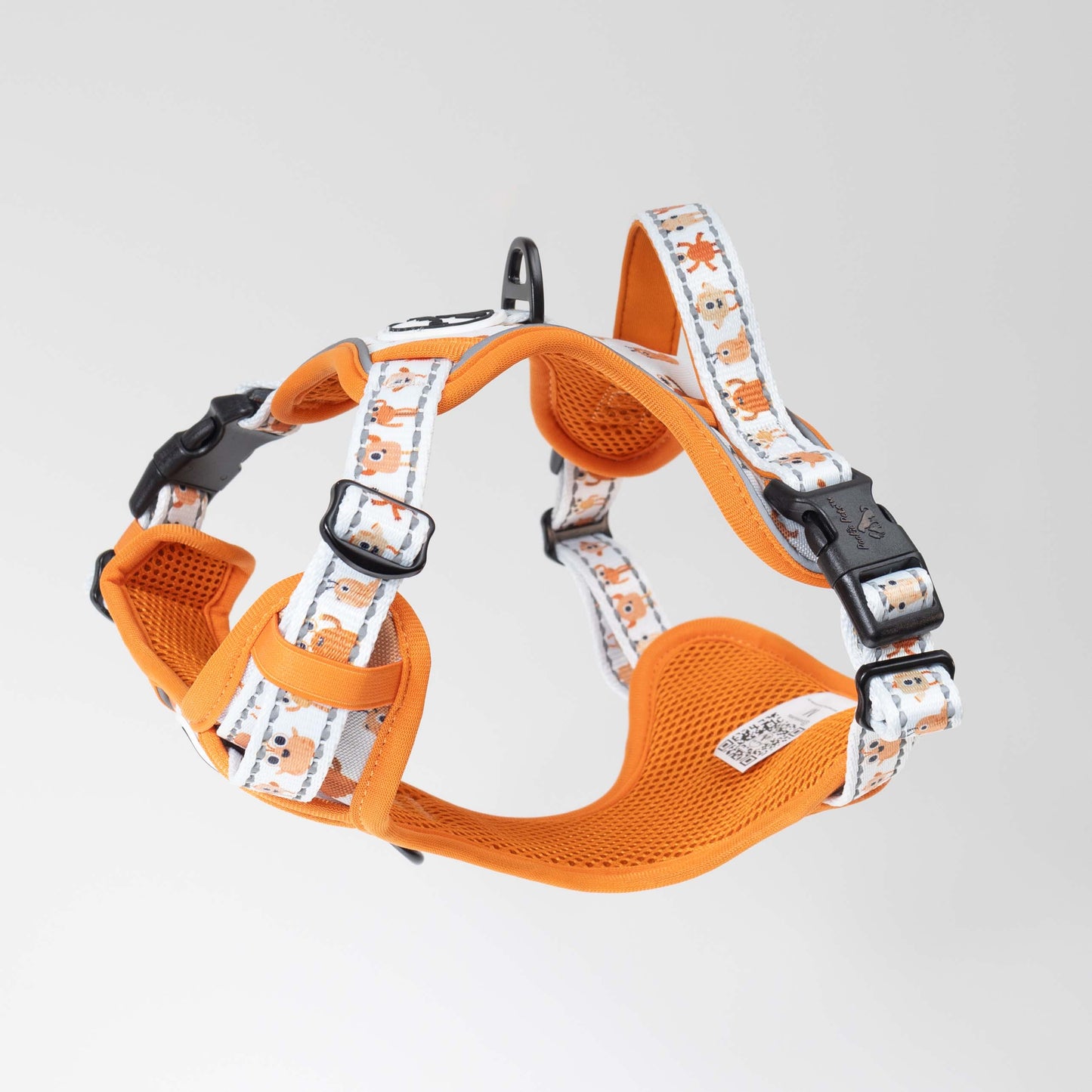 Comfort Explorer Harness in ORANGE MONSTERS - Vibrant and Secure Cat Harness