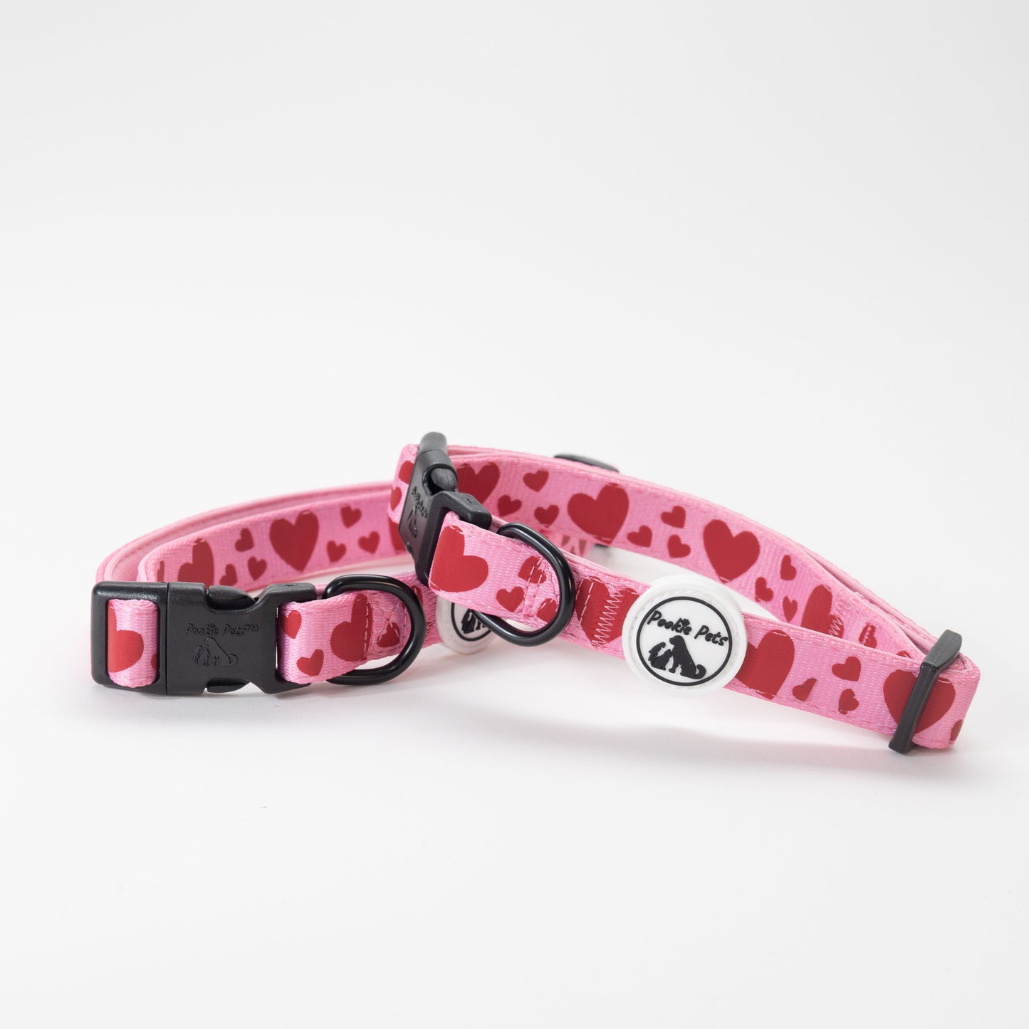 Heart-patterned Reflective Adjustable Comfort Collar - Pookie Pets