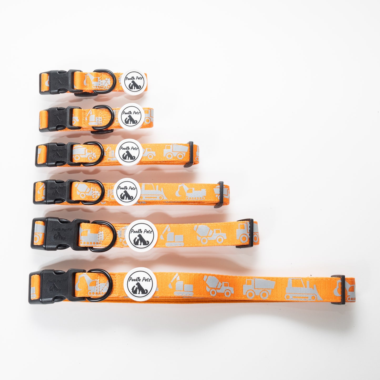 Truck-themed Reflective Adjustable Comfort Collar | Dog collars by Pookie Pets