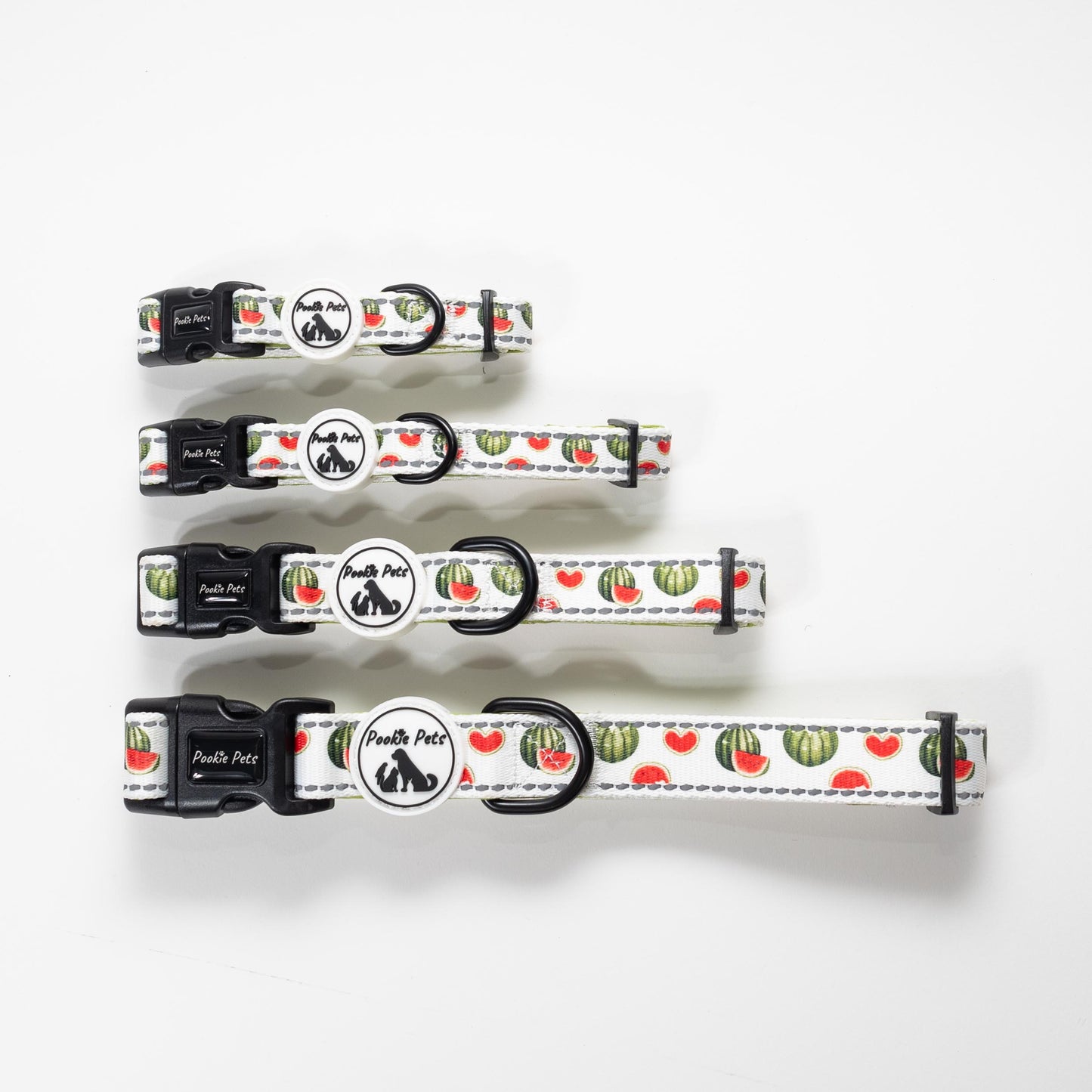 Vibrant & Adjustable Comfort Collar in Watermelon Design by Pookie Pets 