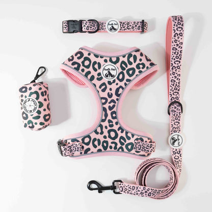 Leopard-print Reflective Adjustable Comfort Harness - Pookie Pets