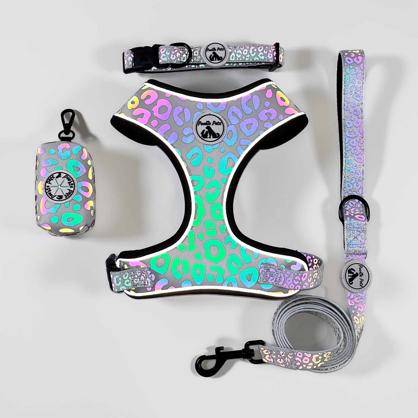 Leopard-print Reflective Adjustable Comfort Harness - Pookie Pets