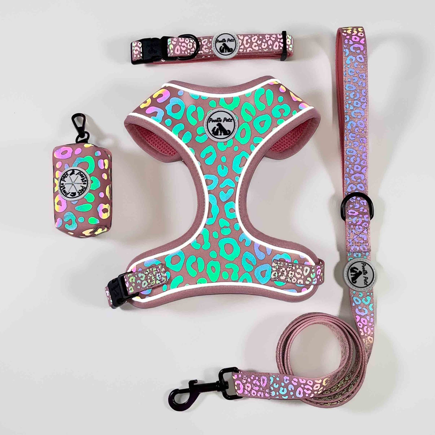 Leopard-print Reflective Adjustable Comfort Harness - Pookie Pets