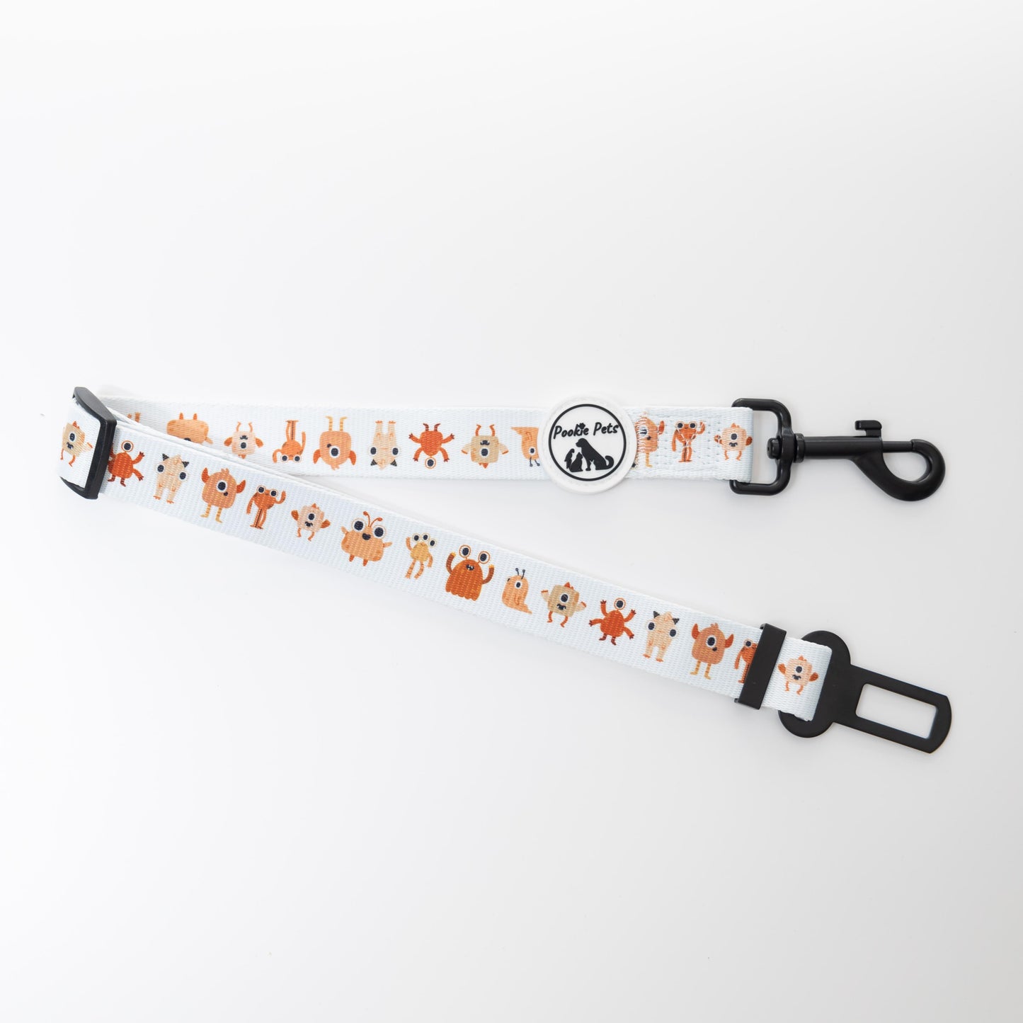 Orange Monsters Design Car Restraint for Pets - Pookie Pets