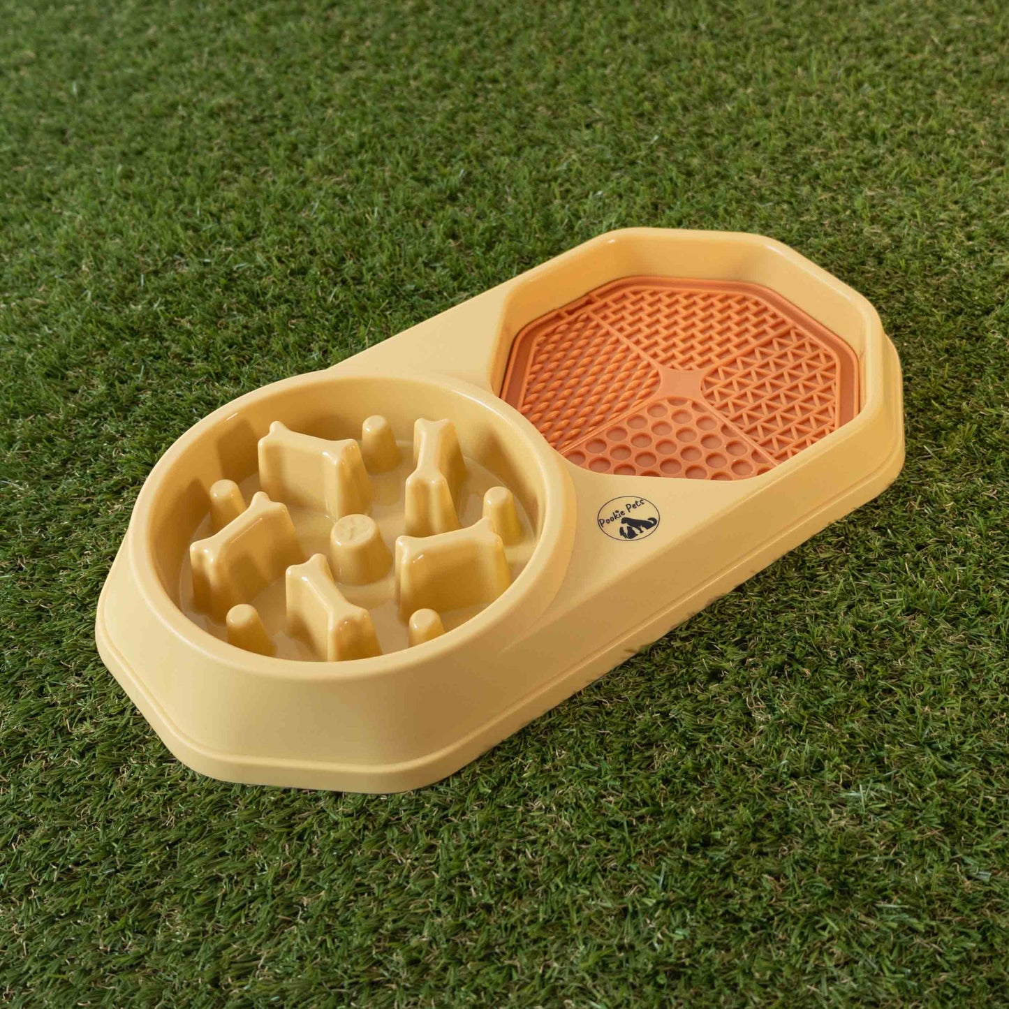 Dual Wet Dry Pet Food Slow Feeder Bowl | Pookie Pets