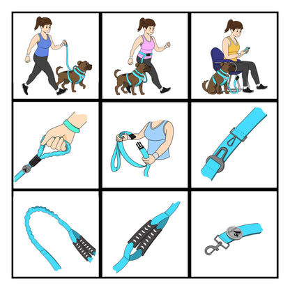 Pookie Pets ULTIMATE REFLECTIVE 6 in 1 dog leash